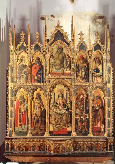 Madonna mit Kind und Heiligen, Polyptychon von Carlo Crivelli