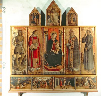 Madonna mit Kind und Heiligen, Polyptychon von Carlo Crivelli