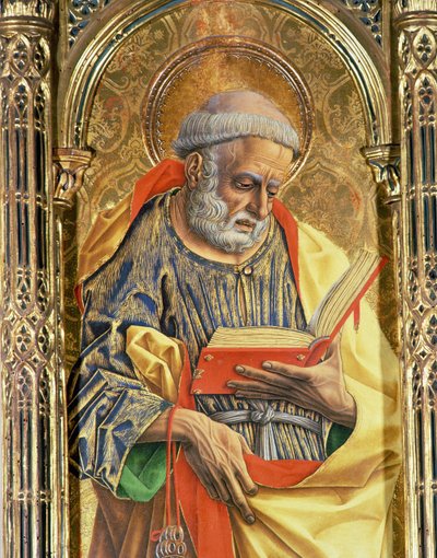 Heiliger Petrus (Detail) von Carlo Crivelli