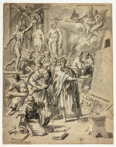 Allegorische Szene im Atelier des Künstlers von Carlo Maratti