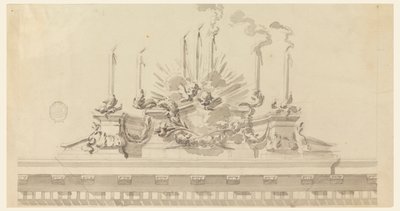 Design für die Dekoration einer Zeremonie von Carlo Marchionni