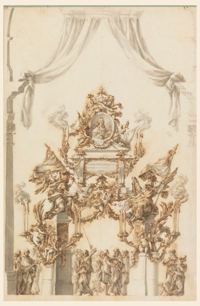 Entwurf für einen Katafalk für Karl Emanuel III. von Sardinien von Carlo Marchionni