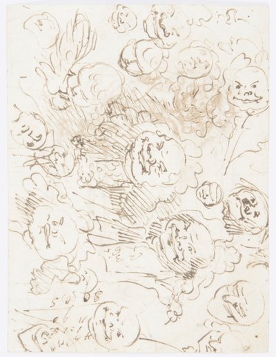 Studien von Köpfen, 1760–80 von Carlo Marchionni