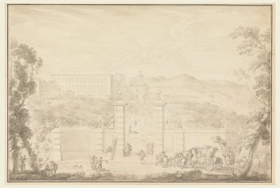 Ansicht eines Klosters, das Besuch von hohen Persönlichkeiten erhält von Carlo Marchionni