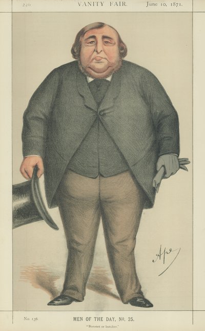 Arthur Orton, der behauptet, Sir Roger Tichborne zu sein von Carlo Pellegrini