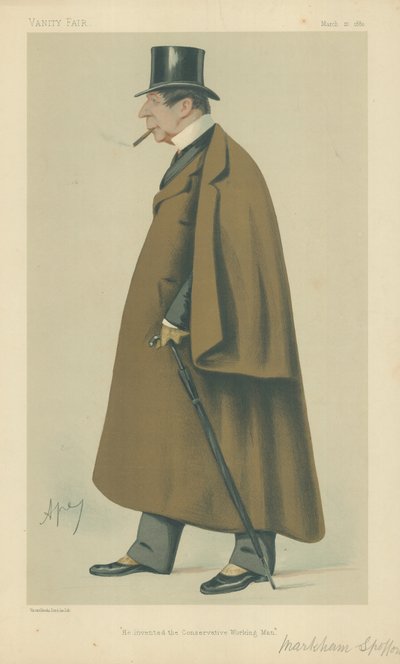 Mr Markham Spofforth, Er erfand den konservativen Arbeiter, 20. März 1880, Vanity Fair Karikatur von Carlo Pellegrini