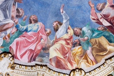 Herabkunft des Heiligen Geistes auf die zwölf Apostel (Detail), ca. 1575 von Carlo Urbino