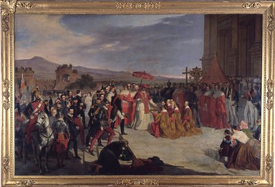 Die Wiedereinweihung der Lateranbasilika in Rom durch Papst Pius IX., von De Paris, Carlo (1800-1861) von Carlo de Paris