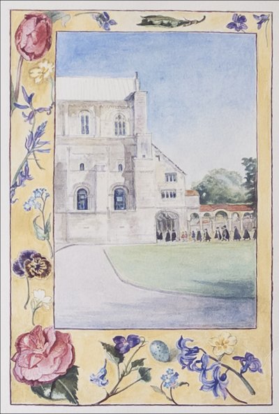 Winchester Cathedral, Chorknaben auf dem Weg zur Probe von Caroline Hervey Bathurst