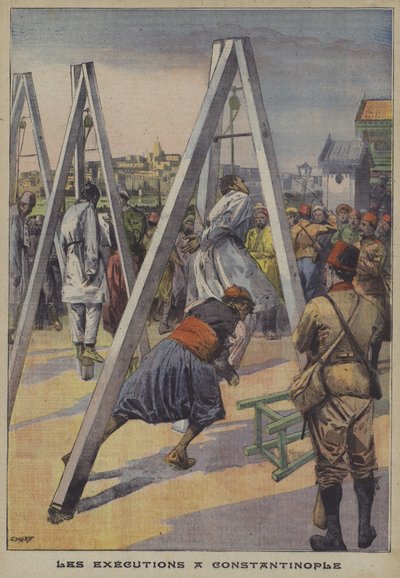 Hinrichtungen von Teilnehmern am osmanischen Gegenputsch von 1909 in Konstantinopel von Carrey