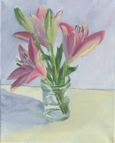 Frische rosa Lilien von Carrie Arnold
