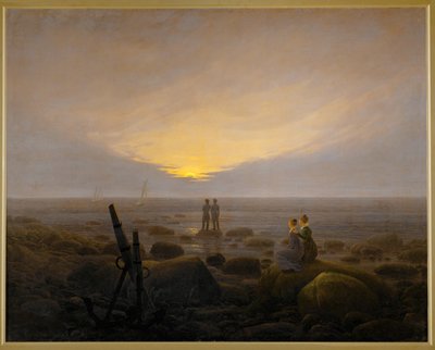 Mondaufgang am Meeresufer von Caspar David Friedrich