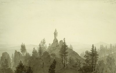 Statue der Madonna in den Bergen von Caspar David Friedrich