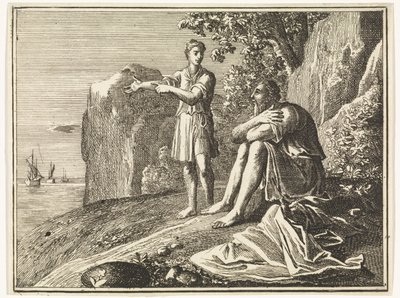 Elias Diener sieht eine kleine Regenwolke von Caspar Luyken