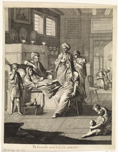 Kranke besuchen von Caspar Luyken
