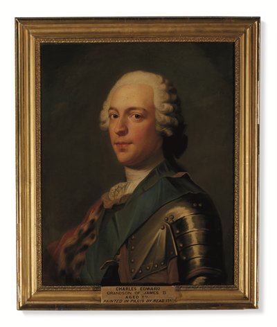 Prinz Charles Edward Stuart in Rüstung mit blauem Band des Hosenbandordens von Catherine (attr. to) Read