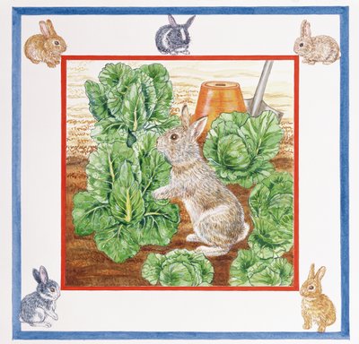 Ein Kaninchen im Kohlbeet von Catherine Bradbury