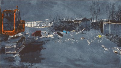 Weite Fläche mit 300 Molchen von Catherine Sutcliffe Fuller
