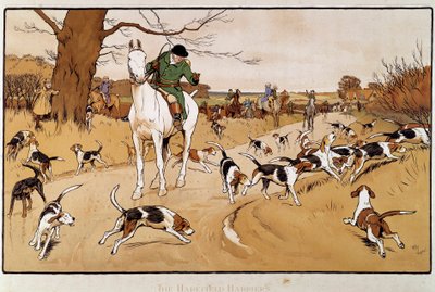 Hasenjagd. Aquarell von Cecil Aldin (1870-1935) von Cecil Charles Windsor Aldin