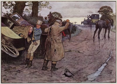 Illustration für Die Pickwickier von Cecil Aldin von Cecil Charles Windsor Aldin