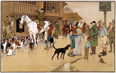 Pause im Gasthaus während einer Hasenjagd von Cecil Charles Windsor Aldin