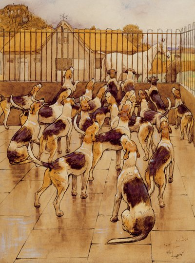 Die Hunde begannen plötzlich im Chor zu heulen von Cecil Charles Windsor Aldin