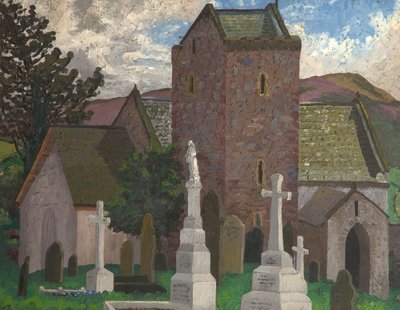 Llangenith Kirche, Südwales, ca. 1930 von Cedric Morris