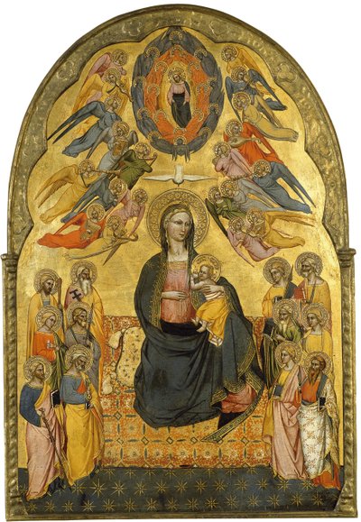 Die Jungfrau der Demut mit dem Heiligen Vater, dem Heiligen Geist und den zwölf Aposteln von Cenni di Francesco di ser Cenni