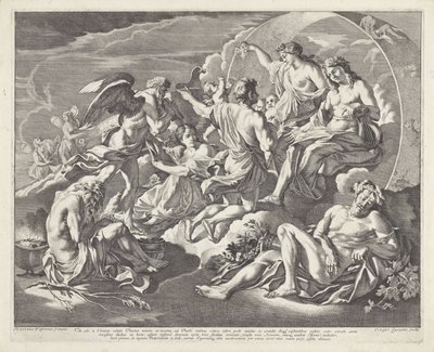 Phaëthon bittet, in Apollos Wagen zu fahren von Cesare Fantetti