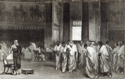 Appius Claudius überredet den Senat, das Friedensangebot von Pyrrhus abzulehnen, aus 