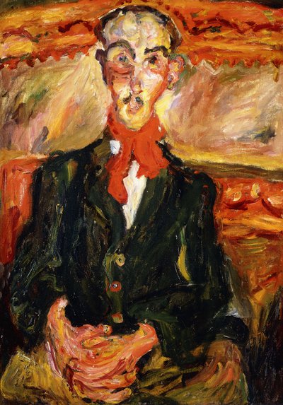 Mann mit rotem Schal von Chaim Soutine