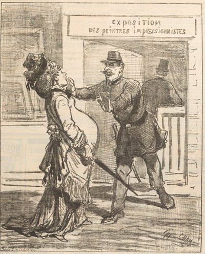 Madame, es ist nicht ratsam einzutreten! Le Charivari, 16. April 1877, 1877 von Cham
