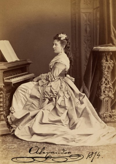 Porträt der Großherzogin Alexandra Iossifowna von Sachsen-Altenburg von Charles Bergamasco