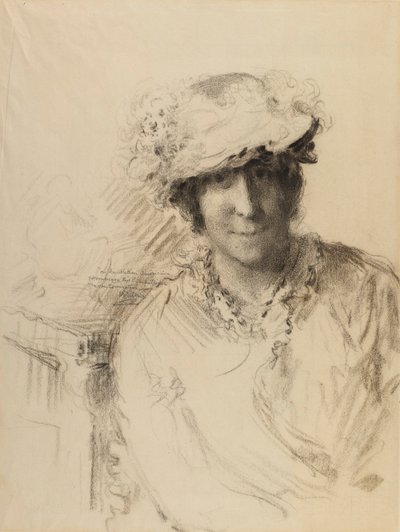 Porträt einer Dame von Charles Albert Waltner