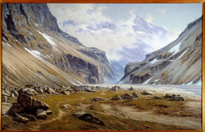 Das Tal des Veneon bei Saint Christophe en Oisans in den Alpen von Charles Alexandre Bertier