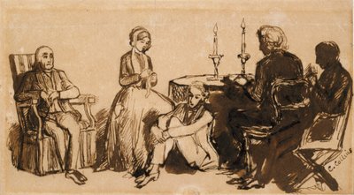 Ein Abend im Haus der Combes von Charles Allston Collins