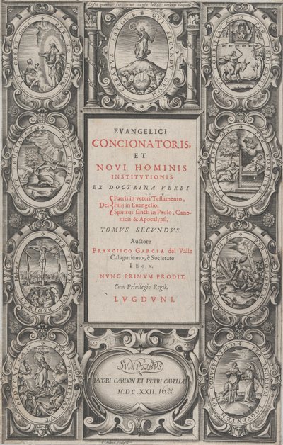 Frontispiz für Evangelicus Concionatoris, et Novi Hominis Institutionis von Charles Audran