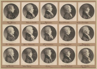 Saint-Mémin Sammlung von Porträts, Gruppe 22 von Charles B. J. Févret de Saint Mémin