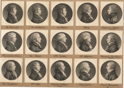 Saint-Mémin Sammlung von Porträts, Gruppe 31 von Charles B. J. Févret de Saint Mémin