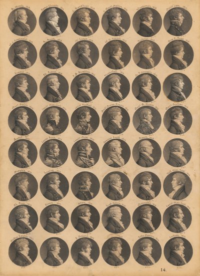 Saint-Mémin Folio 14 von Charles Balthazar Julien Févret de Saint-Mémin