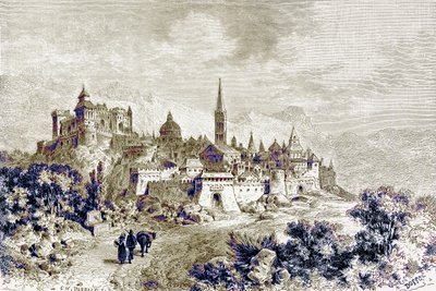 Ansicht von Spoleto, Illustration aus 