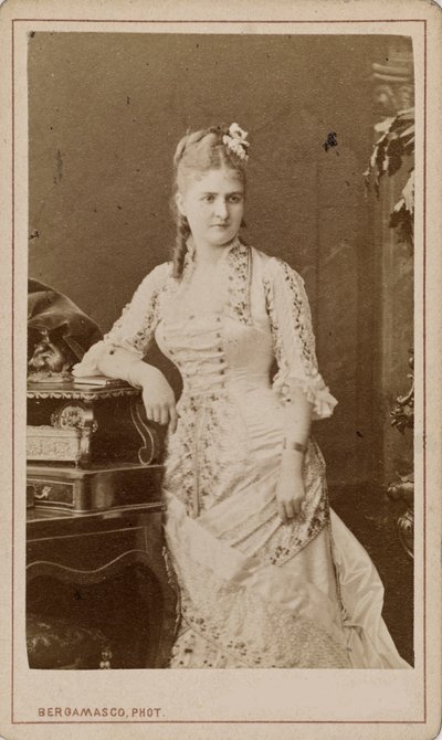 Porträt der Opernsängerin Caroline Salla Caroline Louise de Septavaux, ca. 1880 von Charles Bergamasco