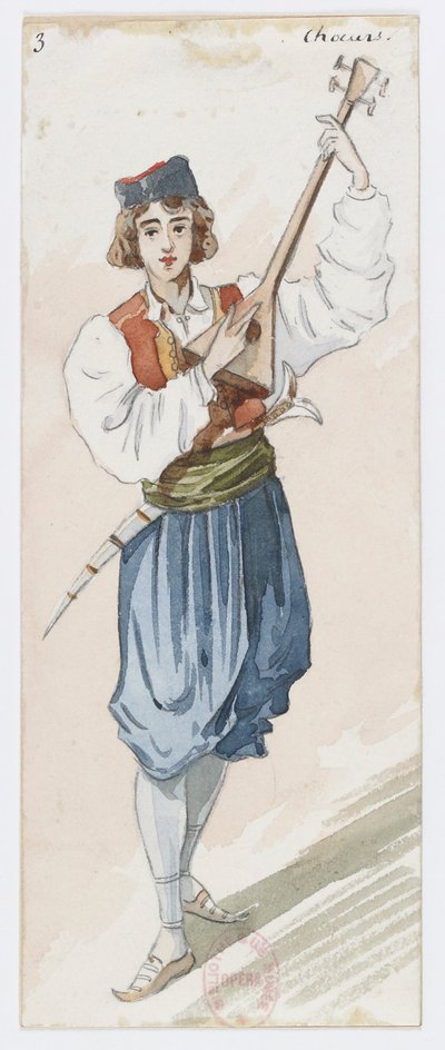 Holmès - La montagne noire - Kostümentwürfe von Charles Bianchini - 03(a). Choeurs von Charles Bianchini
