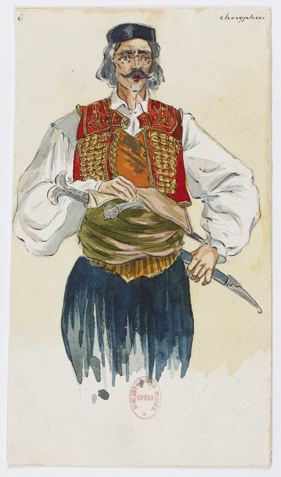 Holmès - La montagne noire - Kostümentwürfe von Charles Bianchini - 06. Choryphäen von Charles Bianchini