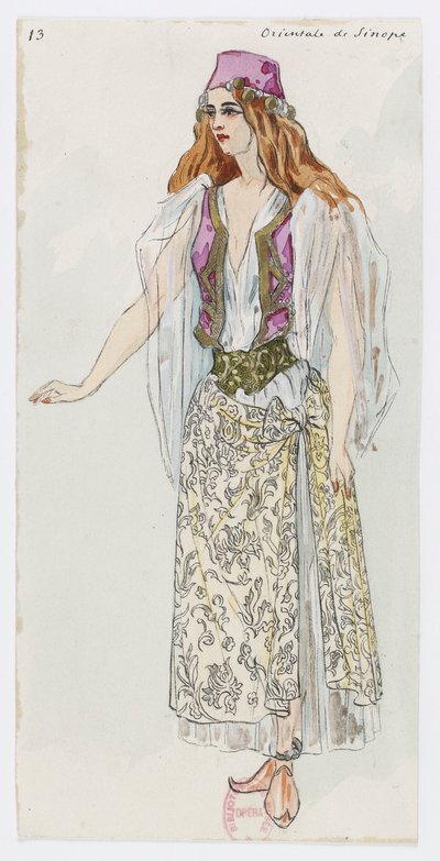 Holmès - La montagne noire - Kostümentwürfe von Charles Bianchini - 13. Orientale von Sinope von Charles Bianchini