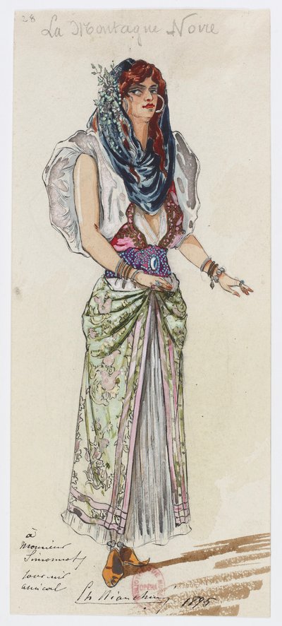 Holmès - La montagne noire - Kostümentwürfe von Charles Bianchini - 28. (Kostüm) von Charles Bianchini