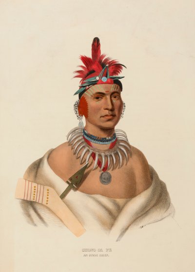 CHONO CA PE. EIN OTTOE HÄUPTLING, aus Geschichte der Indianerstämme Nordamerikas von Charles Bird King