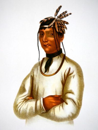 Caatousee vom Chippewa-Stamm (Farblithografie) von Charles Bird King
