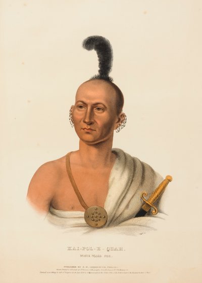 KAI-POL-E-QUAH, WEIßNASENFUCHS, aus Geschichte der Indianerstämme Nordamerikas von Charles Bird King