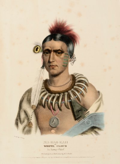 MA-HAS-KAH, aus Geschichte der Indianerstämme Nordamerikas von Charles Bird King